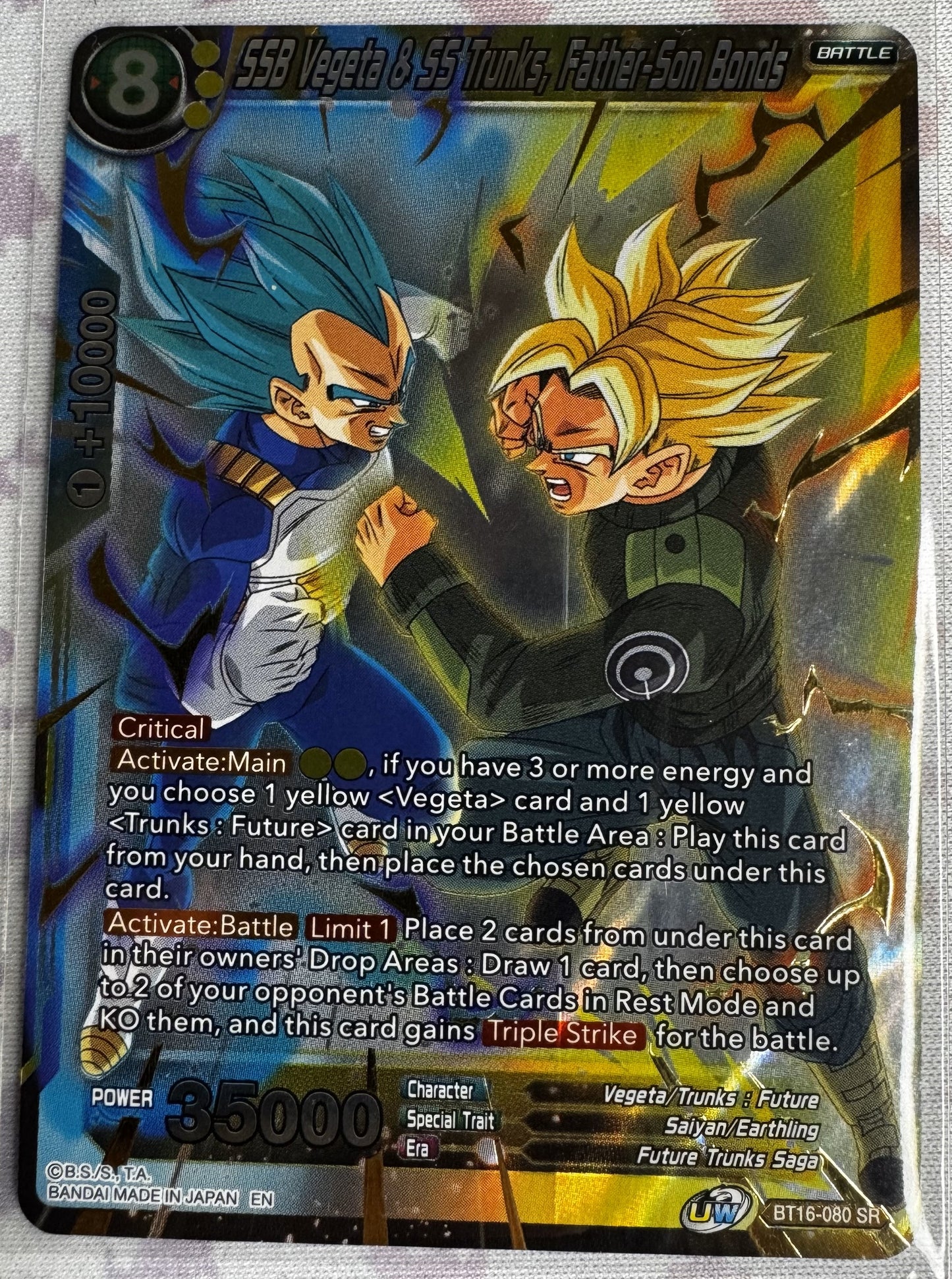 SB Vegeta & SS Trunks, Father Son Bonds Dragonball Super card