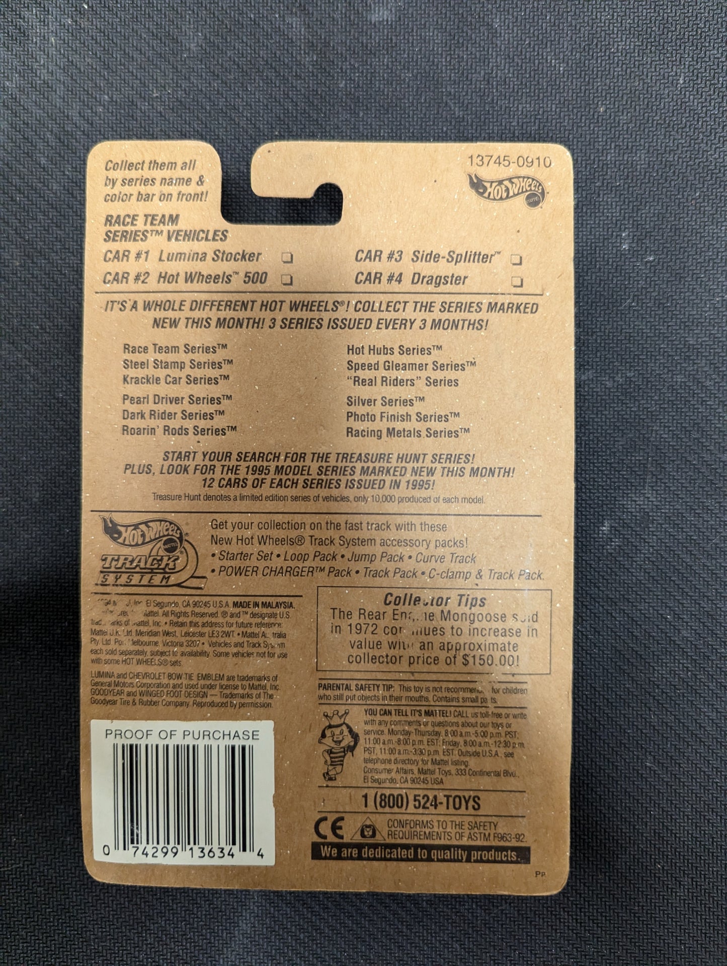 Hot Wheels 1994 Race Team Series #1 #2 Lumina Stocker & Hot Wheels 500 Bonus Car