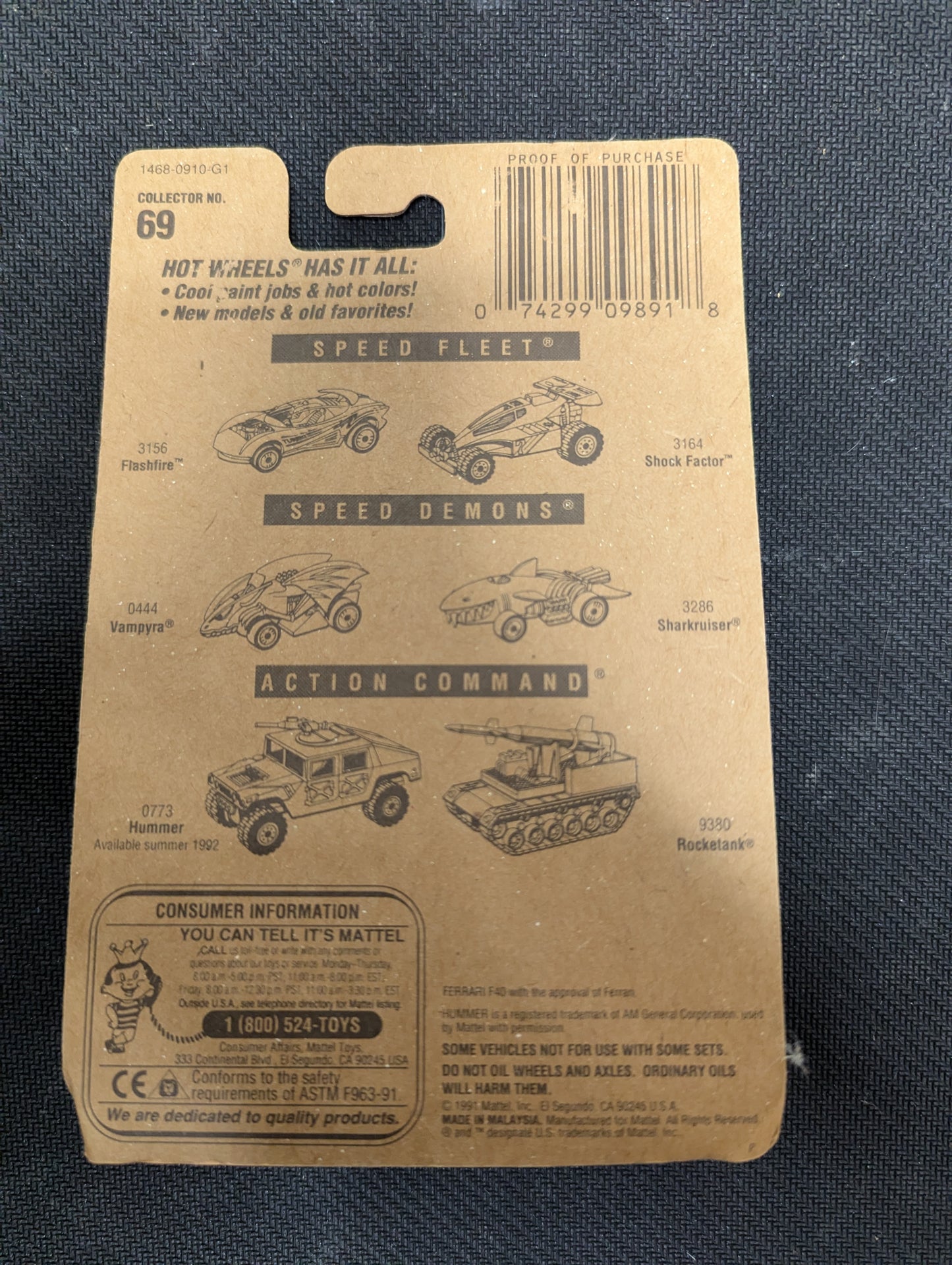 Hot Wheels Blue Card Ferrari F40 #69 #1468