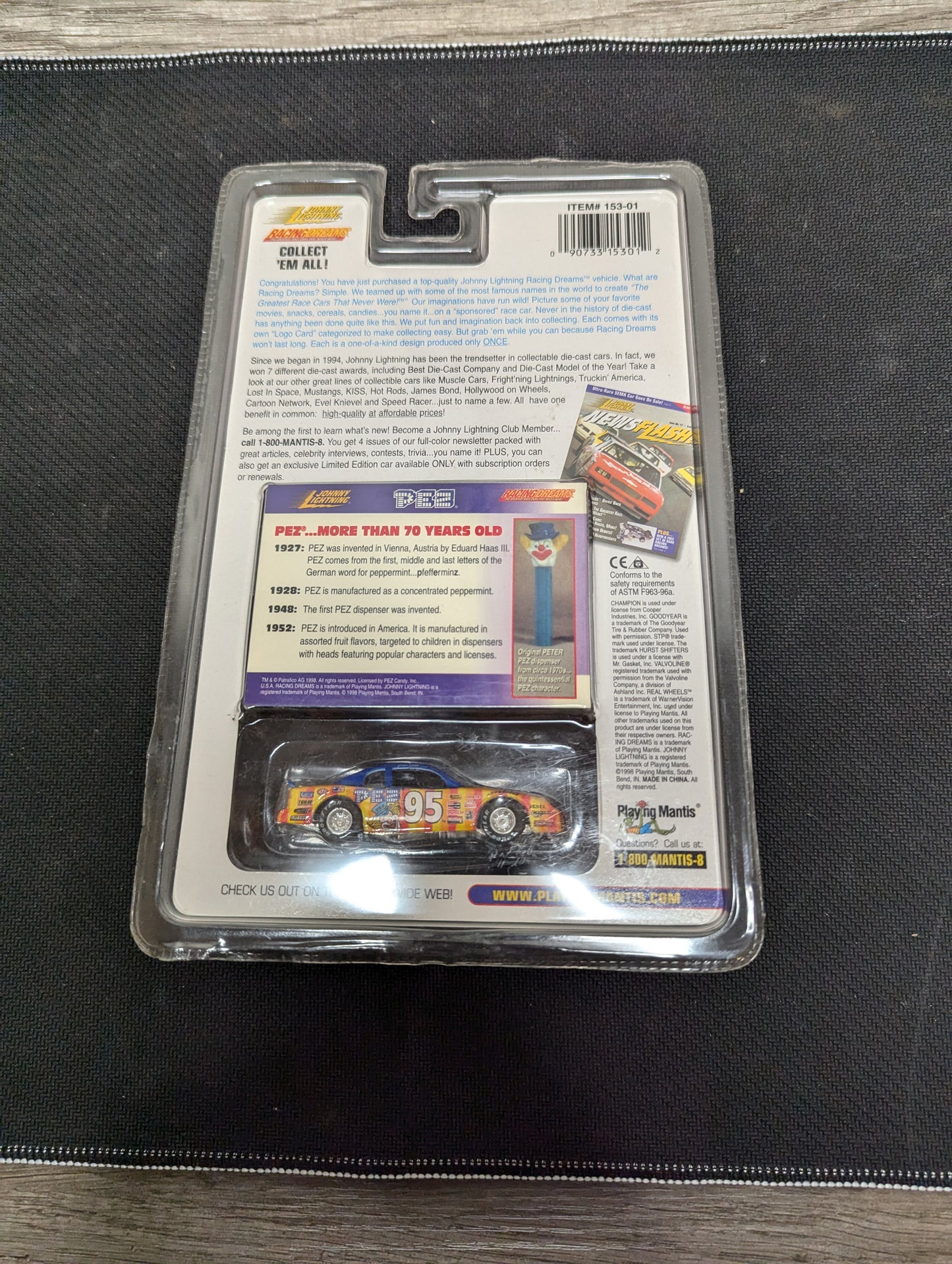 Johnny Lightning 1998 Racing Dreams Diecast Race Car Pez