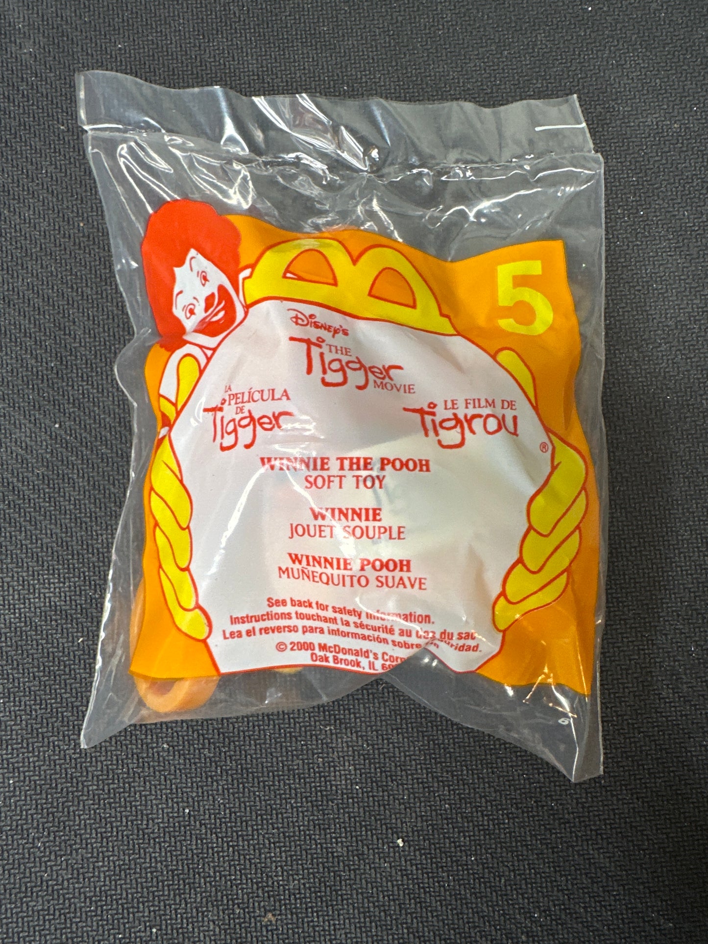McDonalds Happy Meal 2000 The Tigger Movie Winnie the Pooh Soft Toy