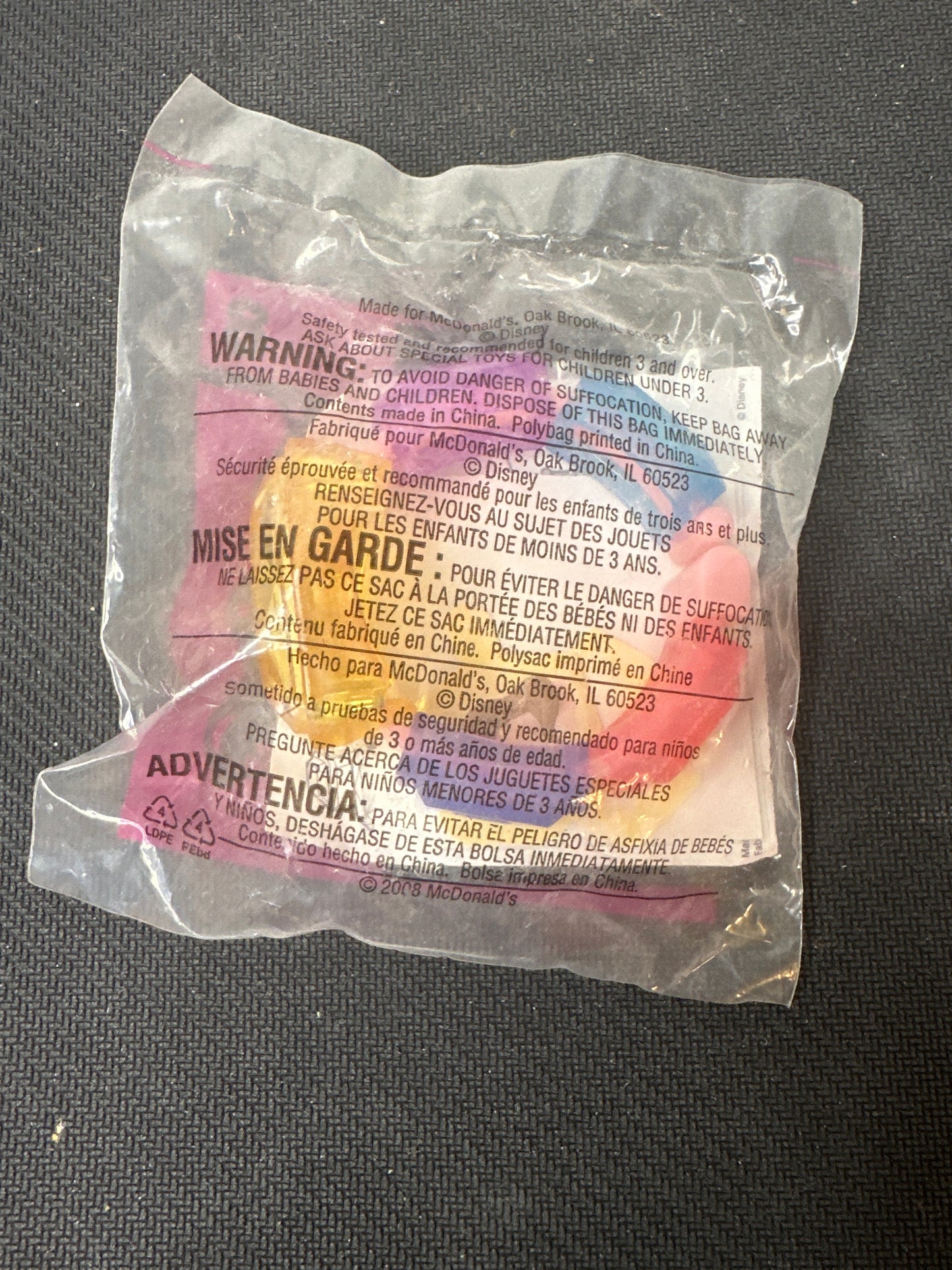 McDonalds Happy Meal 2008 Disney Princess Belles Toy Bracelet