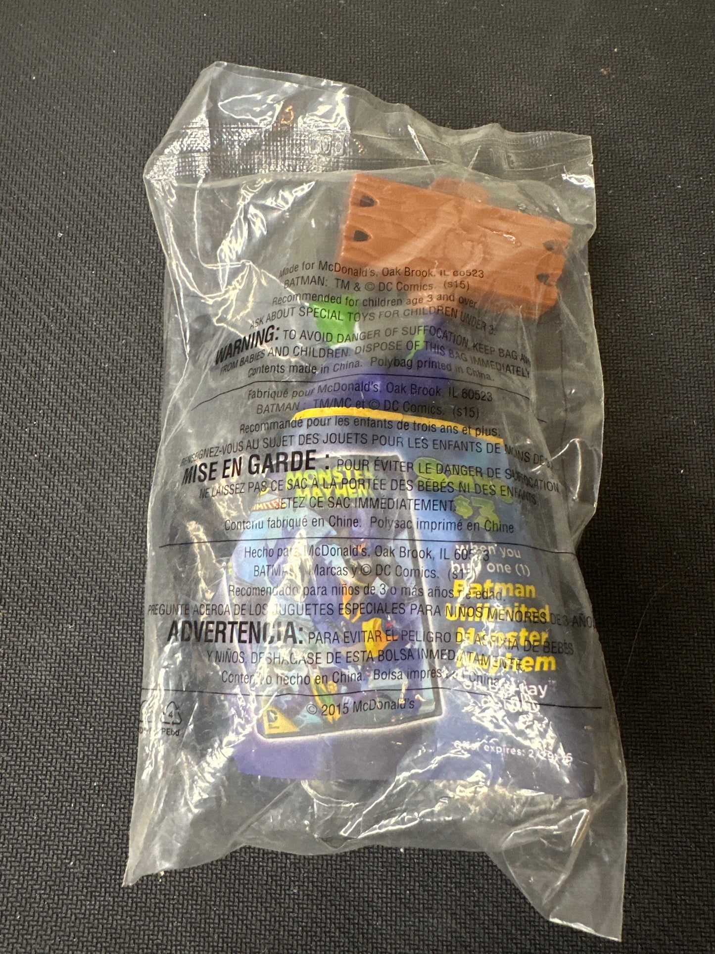 McDonalds Happy Meal 2015 Batman Unlimited No. 2 The Joker Smashhammer Toy