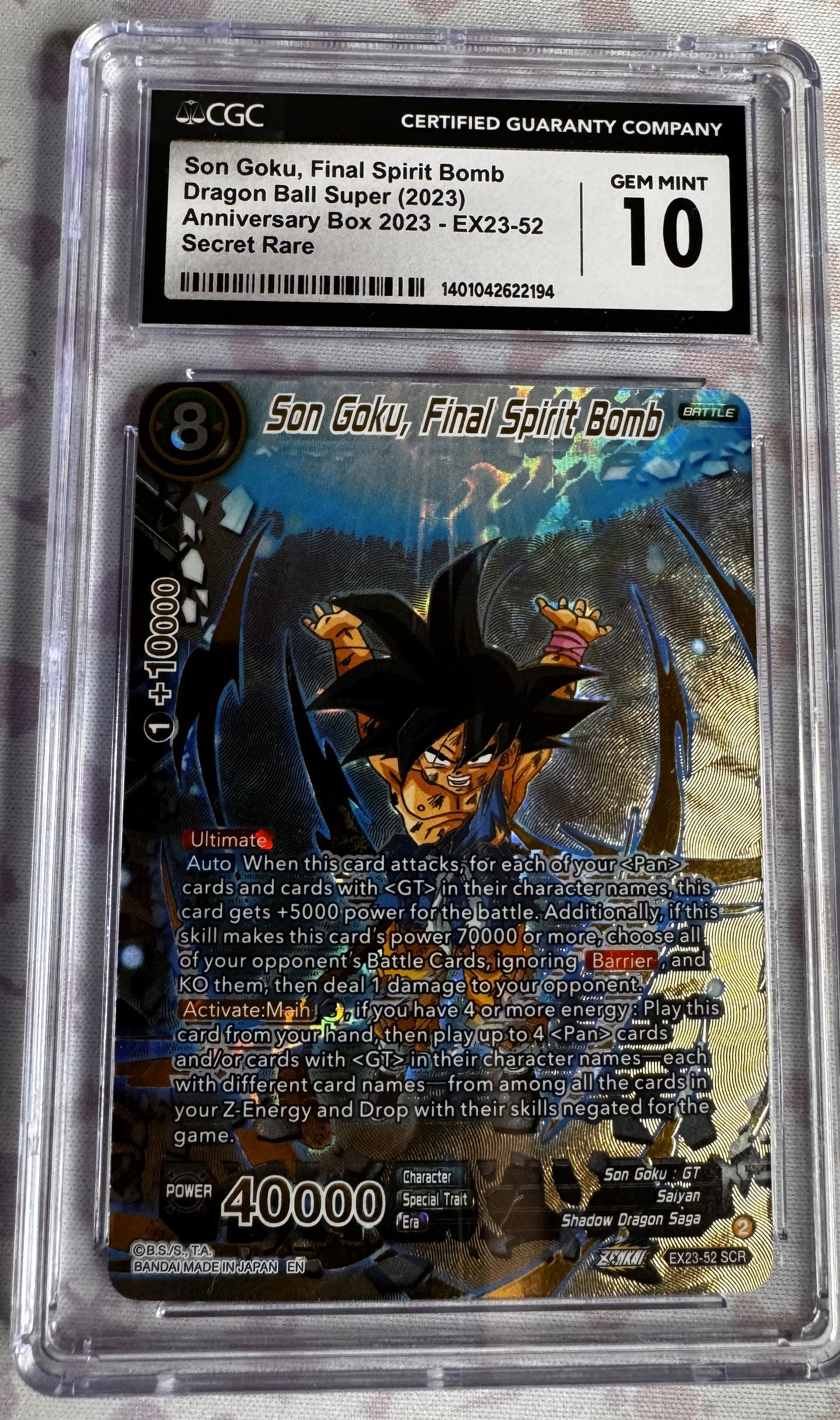 Son Goku Final Spirit Bomb Dragonball Super (Mint 10)