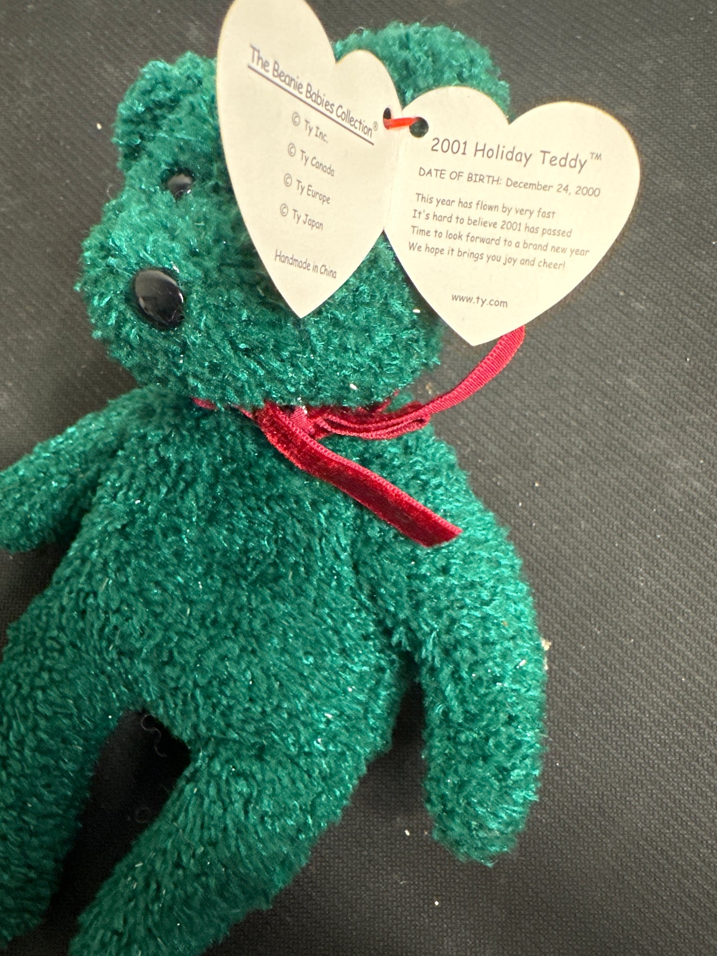 TY Beanie Baby 2001 Holiday Teddy