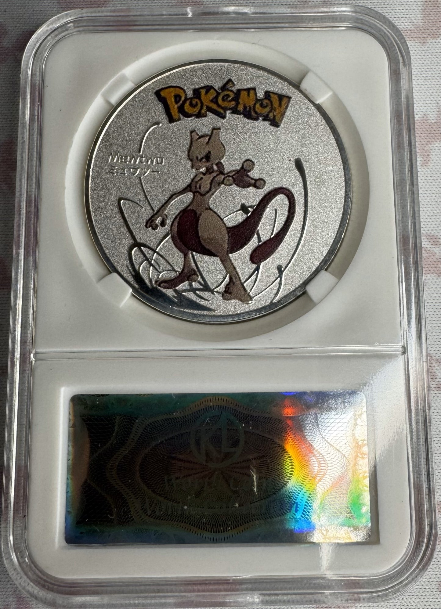 Mewtwo Pokémon Silver Metal Coin
