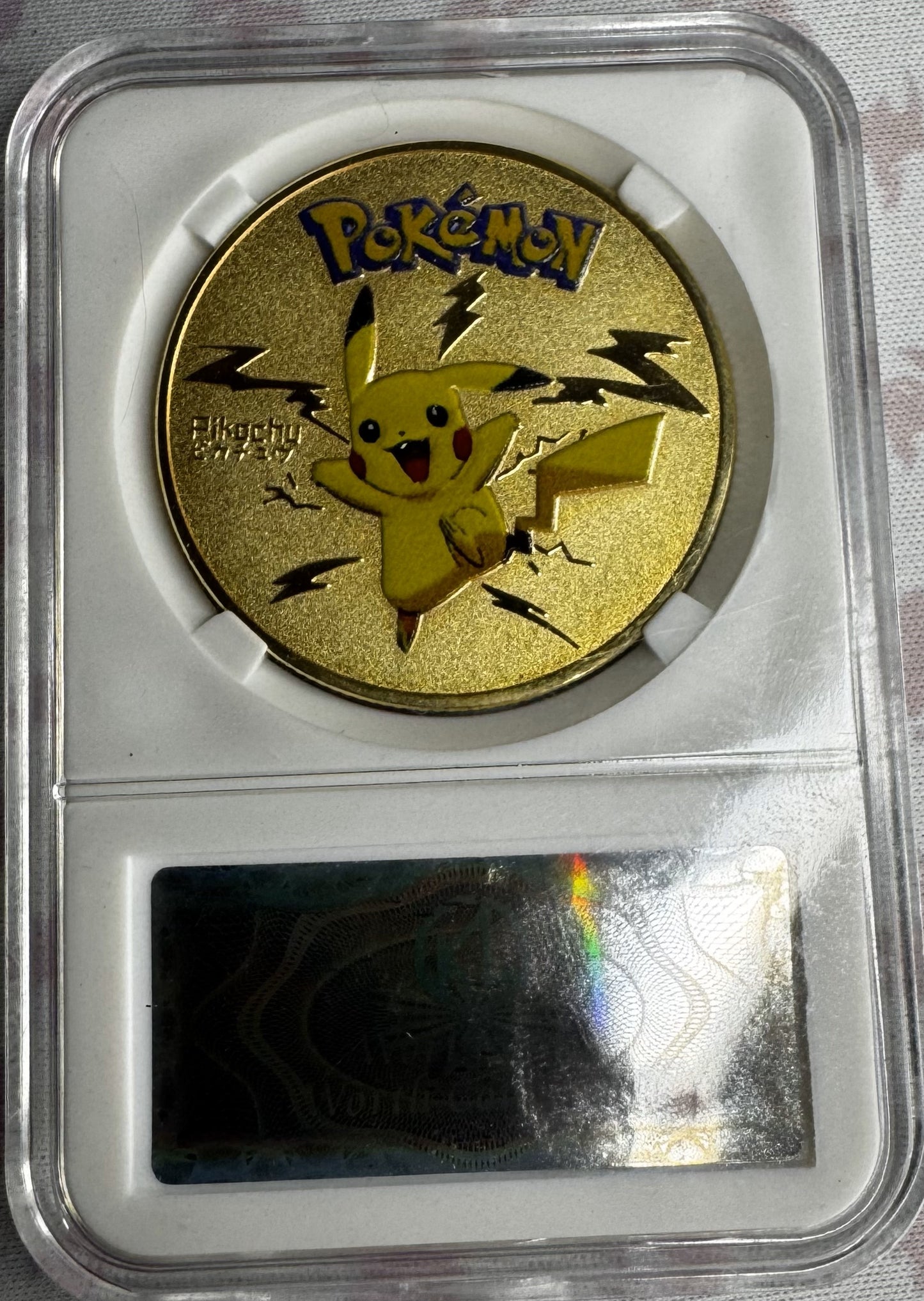 Pikachu Gold Pokémon Metal Coin
