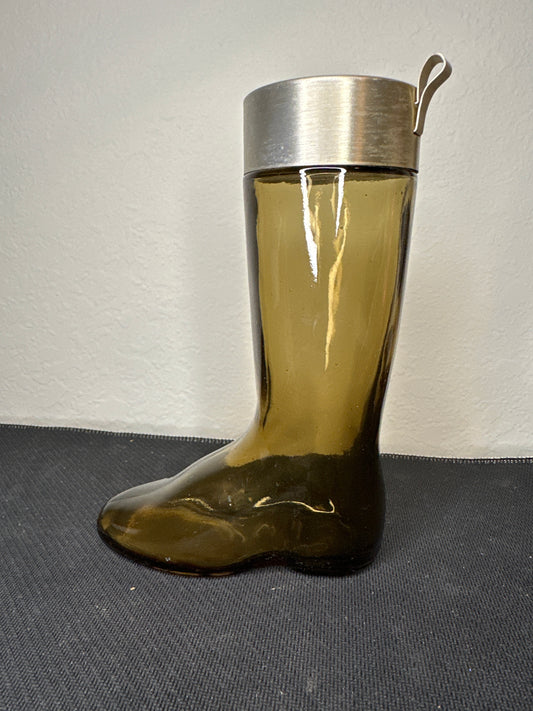 Avon Brown Glass Boot Decanter