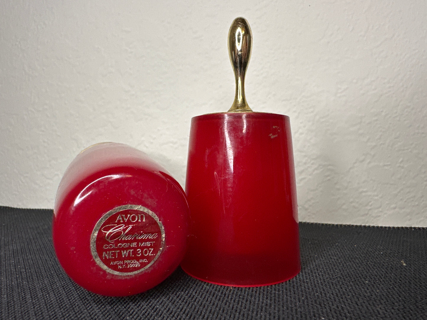 Avon Charisma Cologne Mist Red Bottle with Gold Top