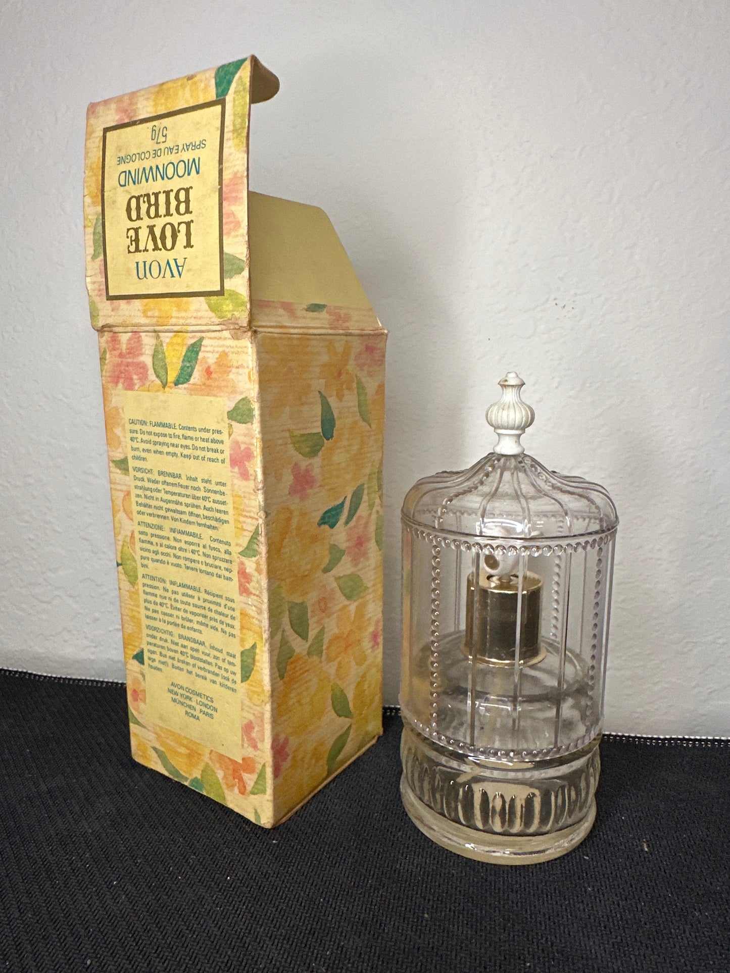 Avon Love Bird Moonwind Spray Birdcage with Box