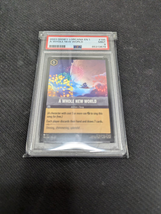 Disney Lorcana 195 out of 204 A Whole New World PSA 9