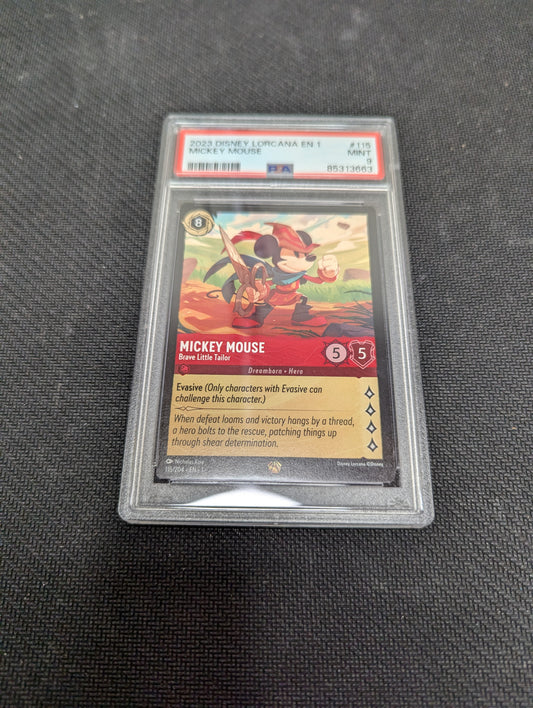 Disney Lorcana 2023 EN 1 Mickey Mouse Brave Little Tailor Legendary #115 PSA 9