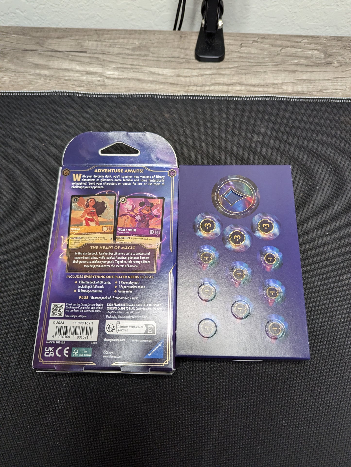 Disney Lorcana Starter Deck NO BOOSTER PACK Amber & Amethyst The First Chapter Front