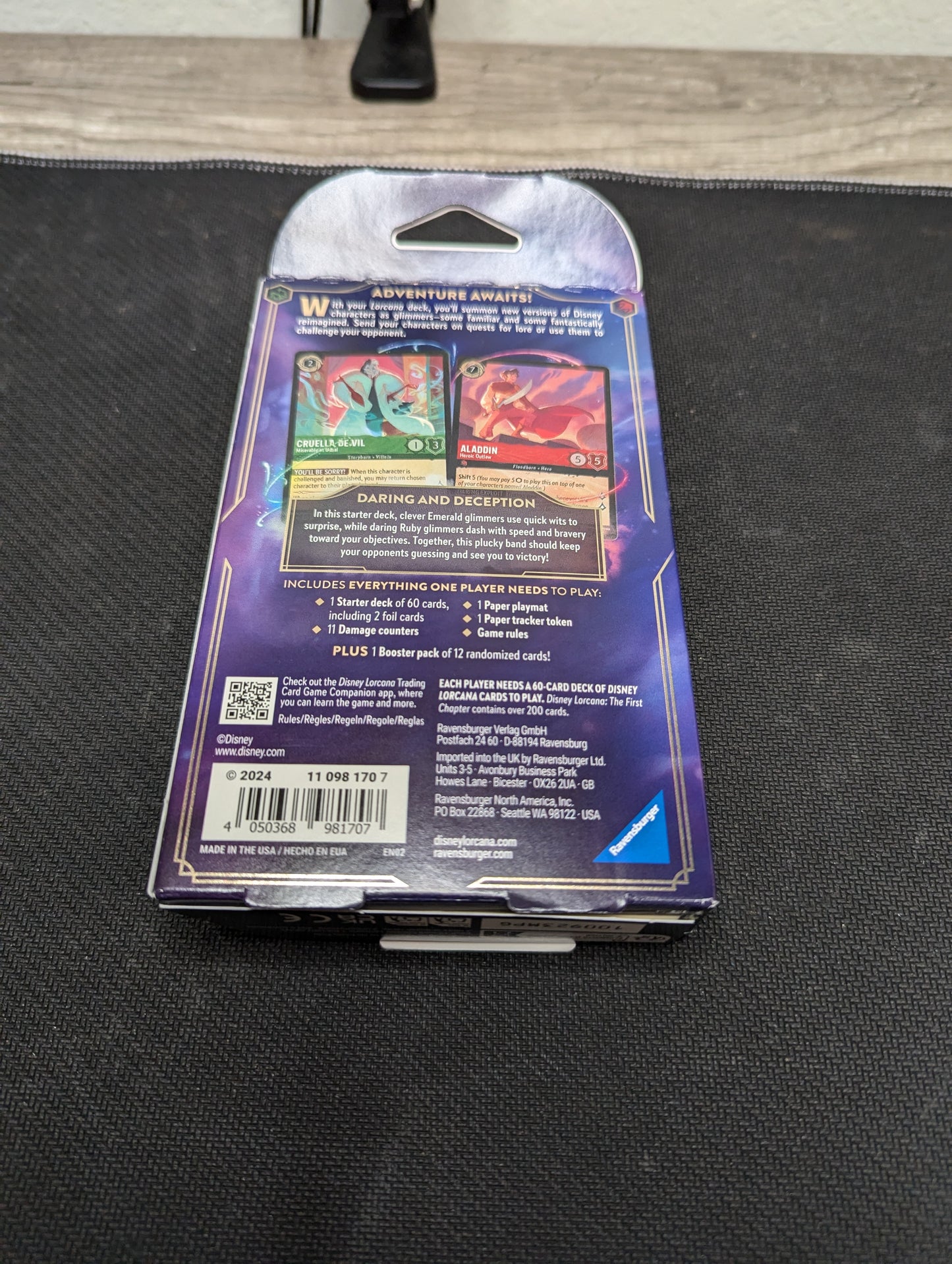 Disney Lorcana Starter Deck NO BOOSTER PACK Emerald & Ruby The First Chapter