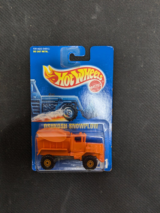 Hot Wheels 1991 Blue Card Oshkosh Snowplow #201 #2902