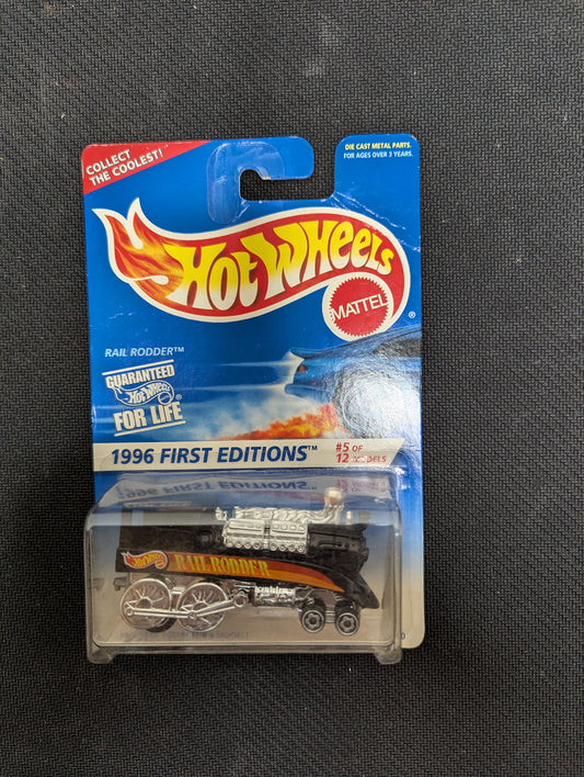 Hot Wheels 1996 First Editions 5 out of 12 Rail Rodder Chrome #370 #14910