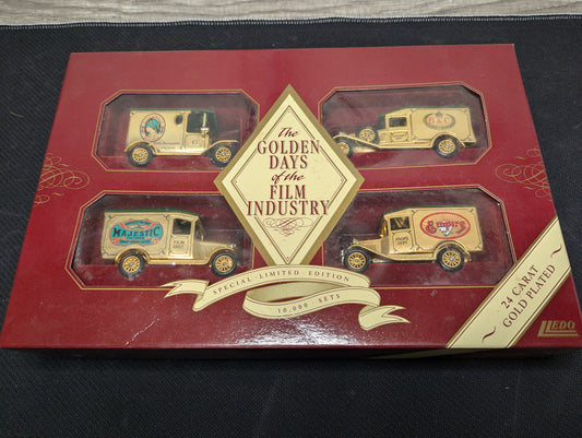 Lledo The Golden Days of the Film Industry 24 Carat Gold Plated Cars Limited Edition