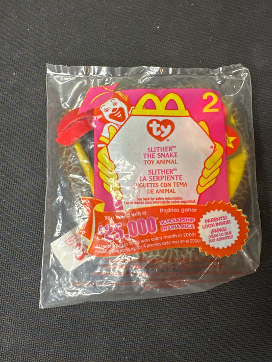 McDonalds Happy Meal TY Slither the Snake