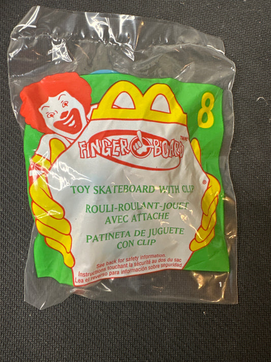 McDonalds Happy Meal 2000 Finger Board Toy Skateboard with Clip