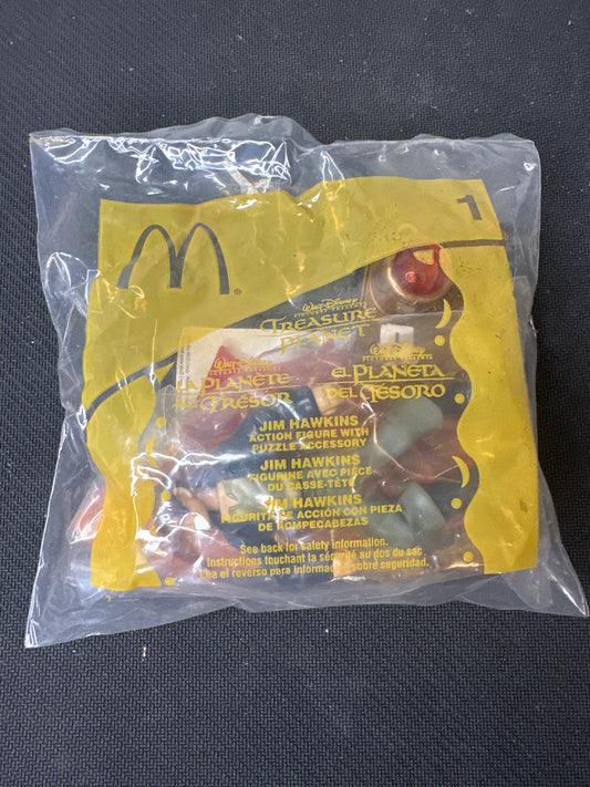 McDonalds Happy Meal 2004 Treasure Planet No. 1Jim Hawkins Action Figure with Puzzle Accessory