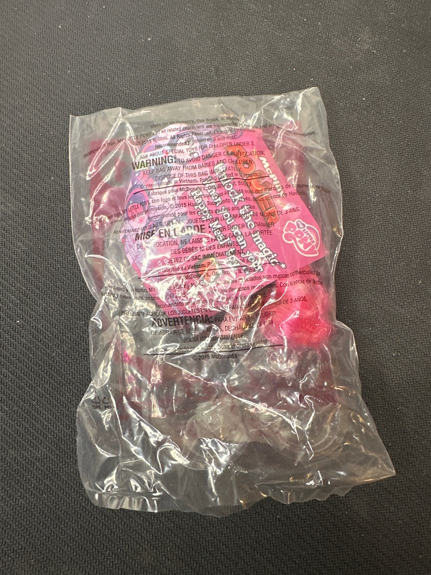 McDonalds Happy Meal 2015 My Little Pony No. 1 Pinkie Pie Pony Toy