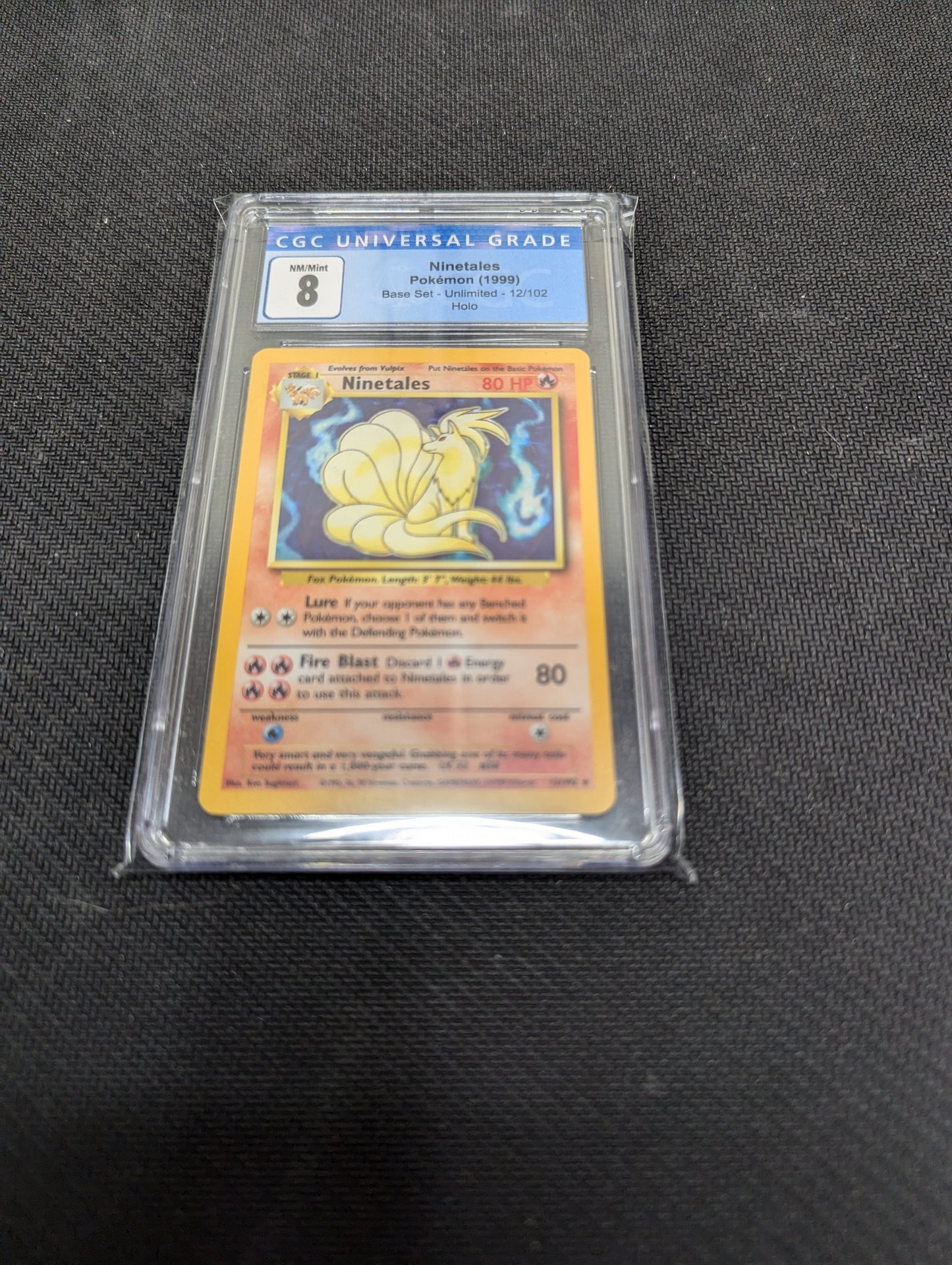 Pokémon 12/102 Ninetails Base Set CGC 8