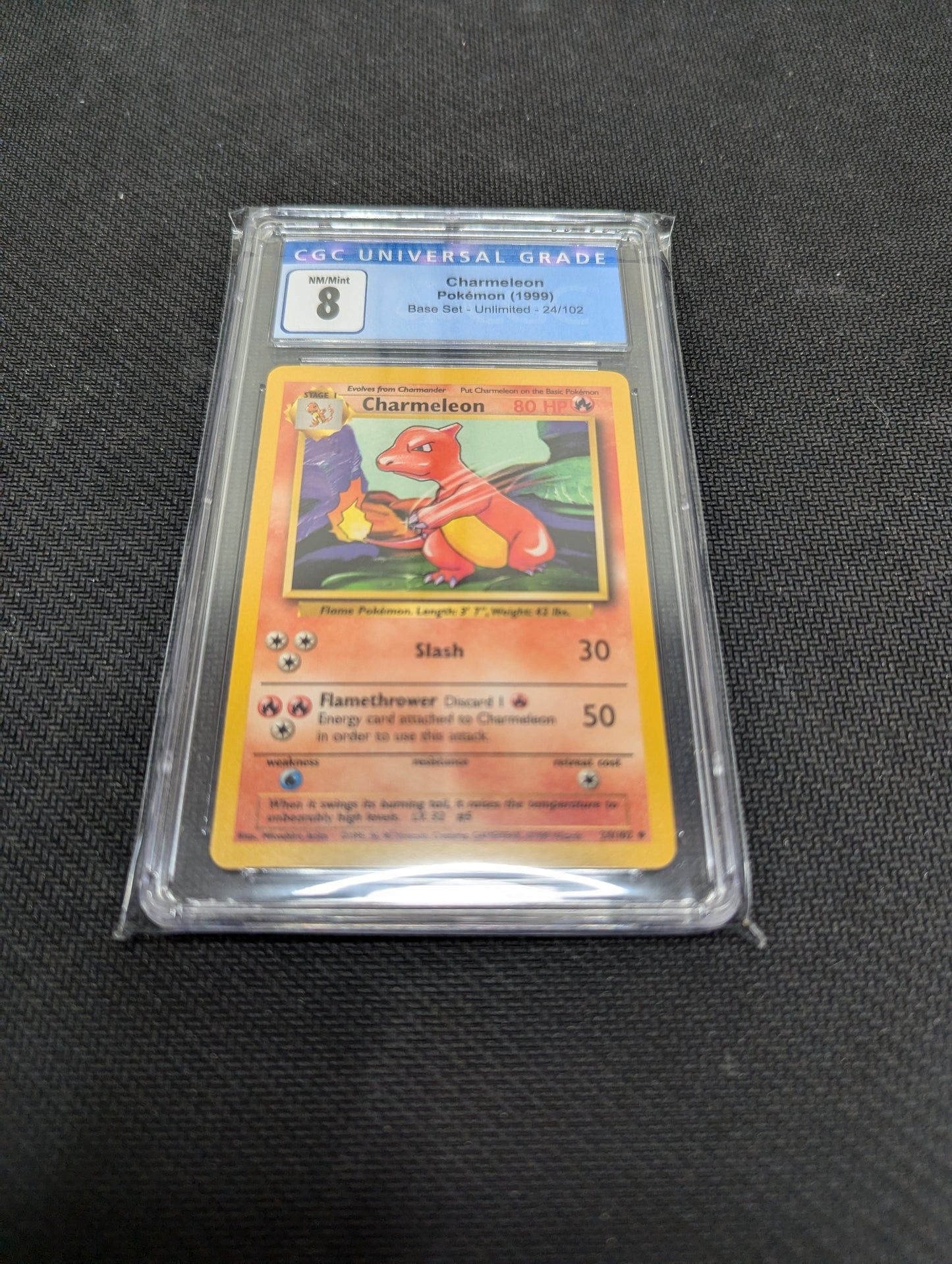 Pokémon 24/102 Charmeleon Base Set CGC 8