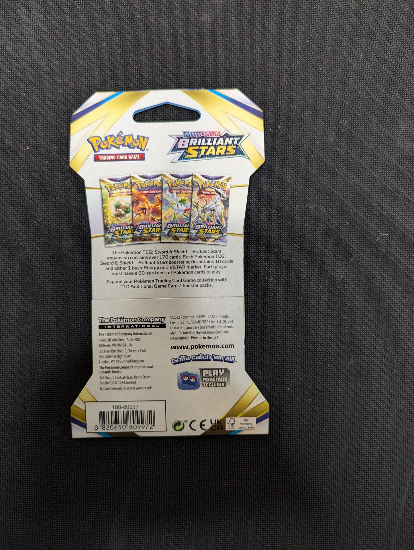 Pokémon Brilliant Stars Booster Pack SWSH09