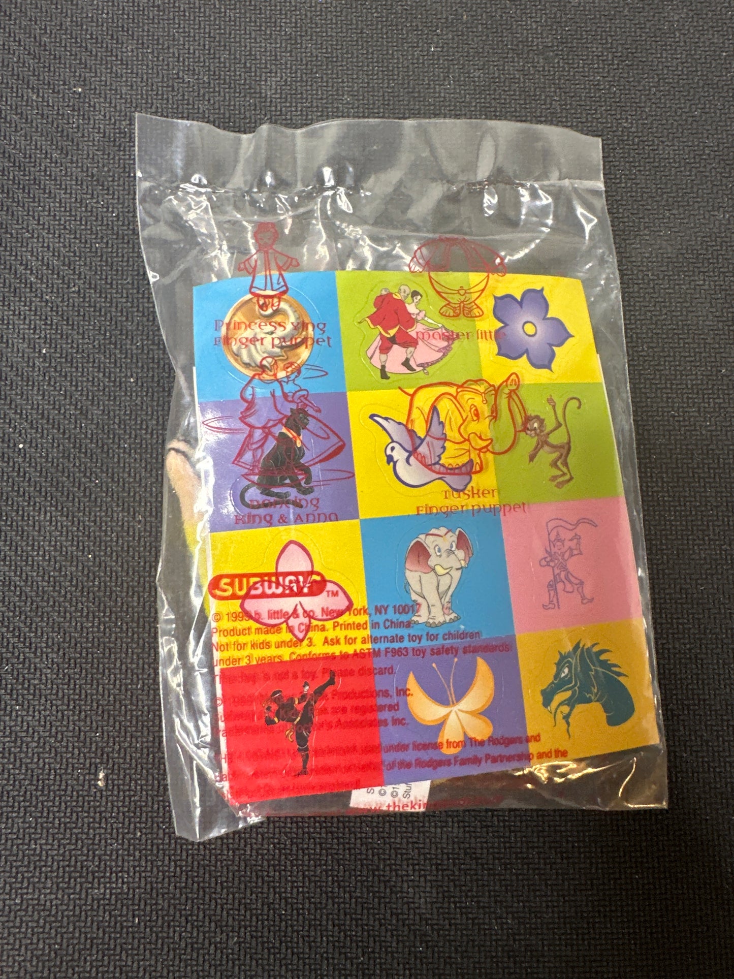 Subway Meal Toy 1999 The King and I Puppet Kingdom