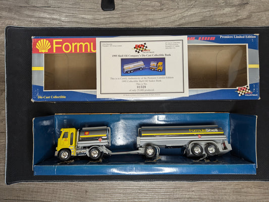 Shell Oil Company 1995 Die Cast Concept Tanker Truck Bank Limited Edition