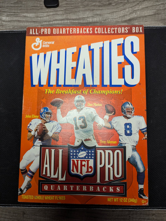 Wheaties 1996 Cereal Box John Elway Dan Marino Troy Aikman